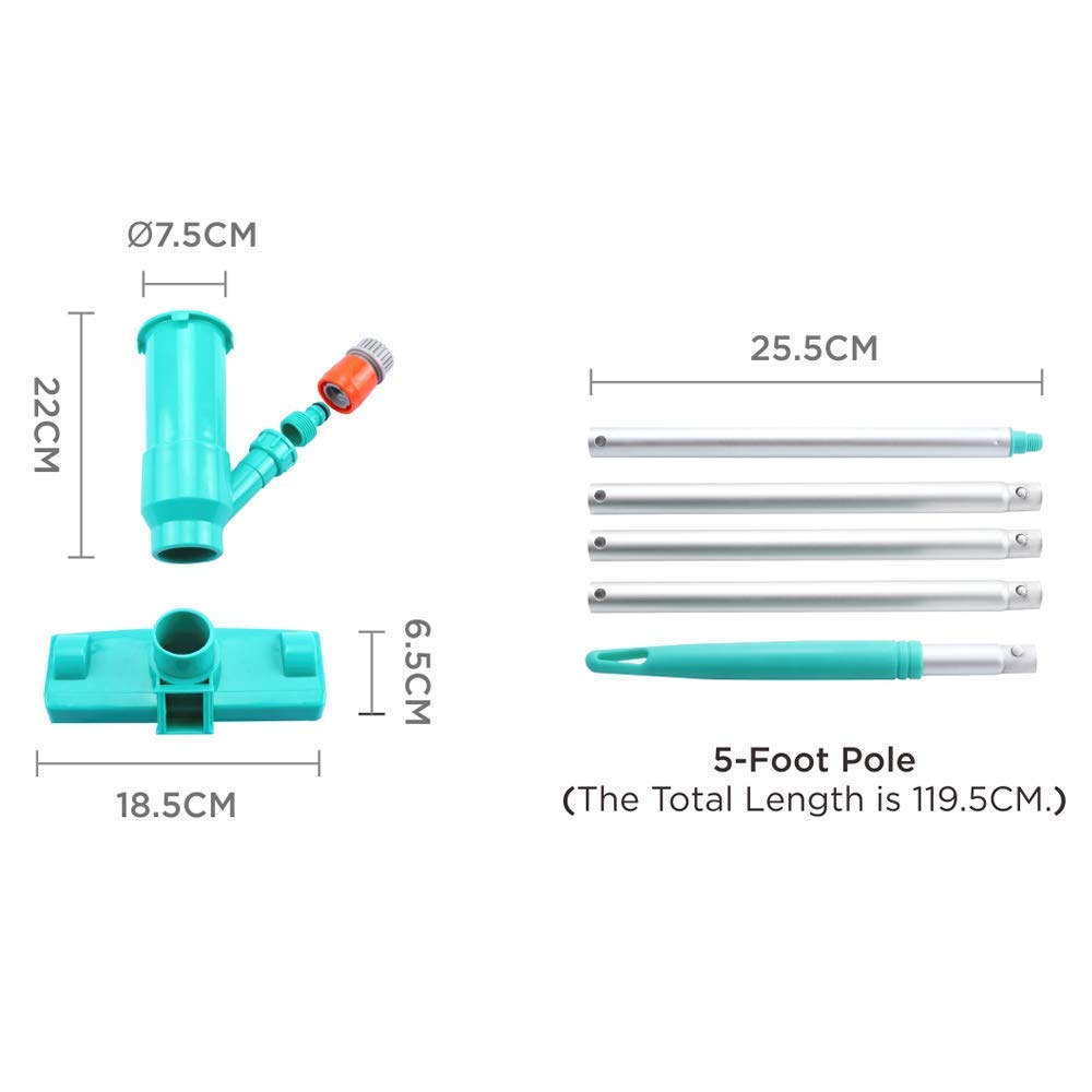 POOLWHALE brush and bag attachment aids deep debris removal