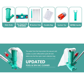 Poolwhale brushes underwater cleaner for effective scrubbing of bottom surfaces.