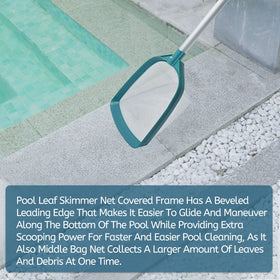 POOLWHALE durable plastic frame protects pool surfaces.
