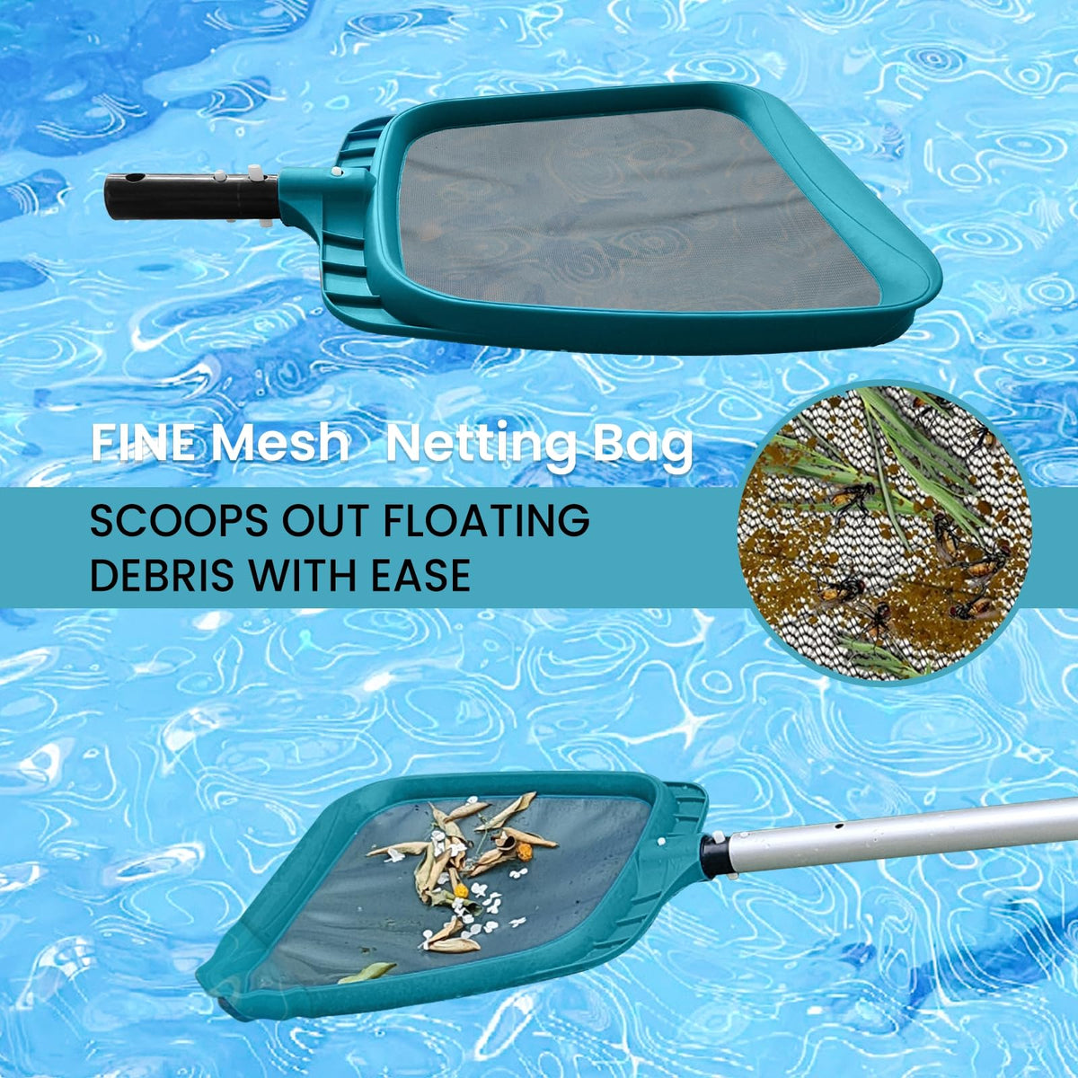 POOLWHALE Economy cleaning-scene demonstrates versatile pool care for inground and above-ground pools
