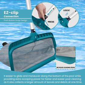 POOLWHALE Economy debris-pocket-mesh reduces need for dumping