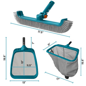 POOLWHALE Economy deep-pool-rake reaches bottom debris with larger mesh pocket