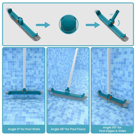 POOLWHALE Economy pole-compatible-handle fits standard pool poles for easy setup