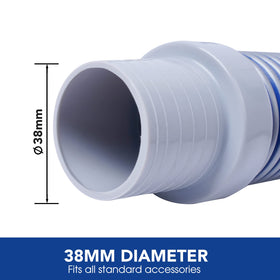 POOLWHALE eight 3-foot hoses ready for flexible cleaning configurations.