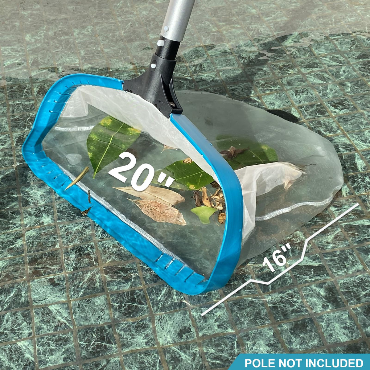 POOLWHALE EZ clip handle for easy attachment.