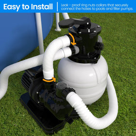 PoolWhale flexible durable hose offers lightweight handling.