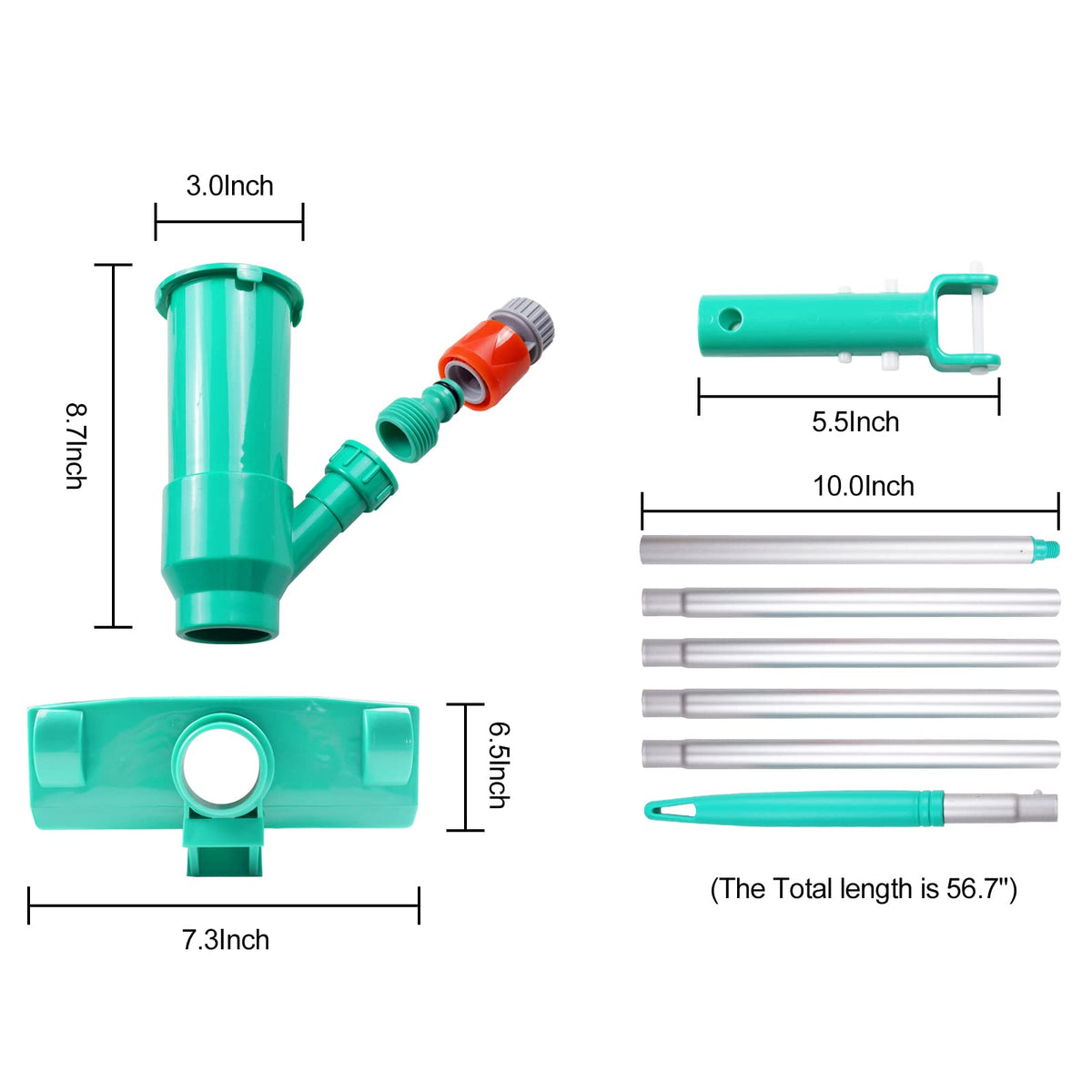 Poolwhale frame-aboveground pool cleaner for consistent cleaning around edges.