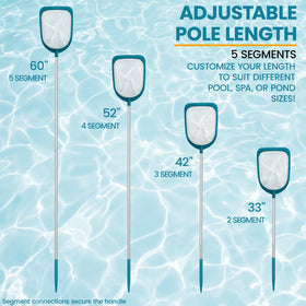 POOLWHALE medium-depth net designed for versatile pool cleaning