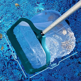 POOLWHALE pool skimmer net features durable plastic frame for longevity.