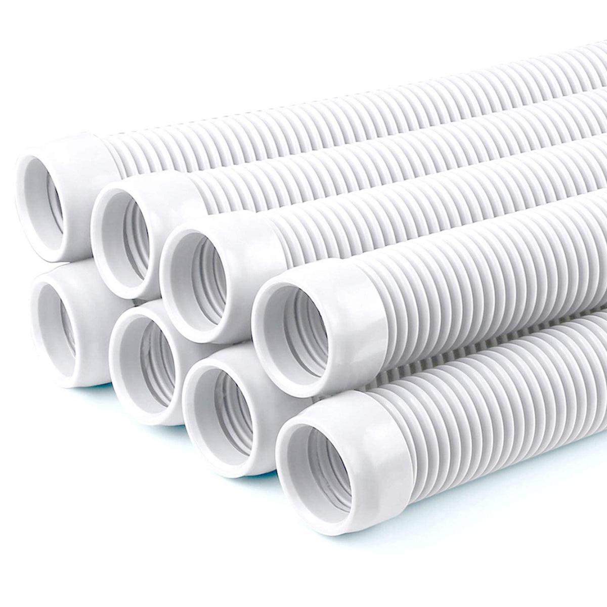 POOLWHALE vacuum hose with 1.5-inch end connection for quick setup and use.
