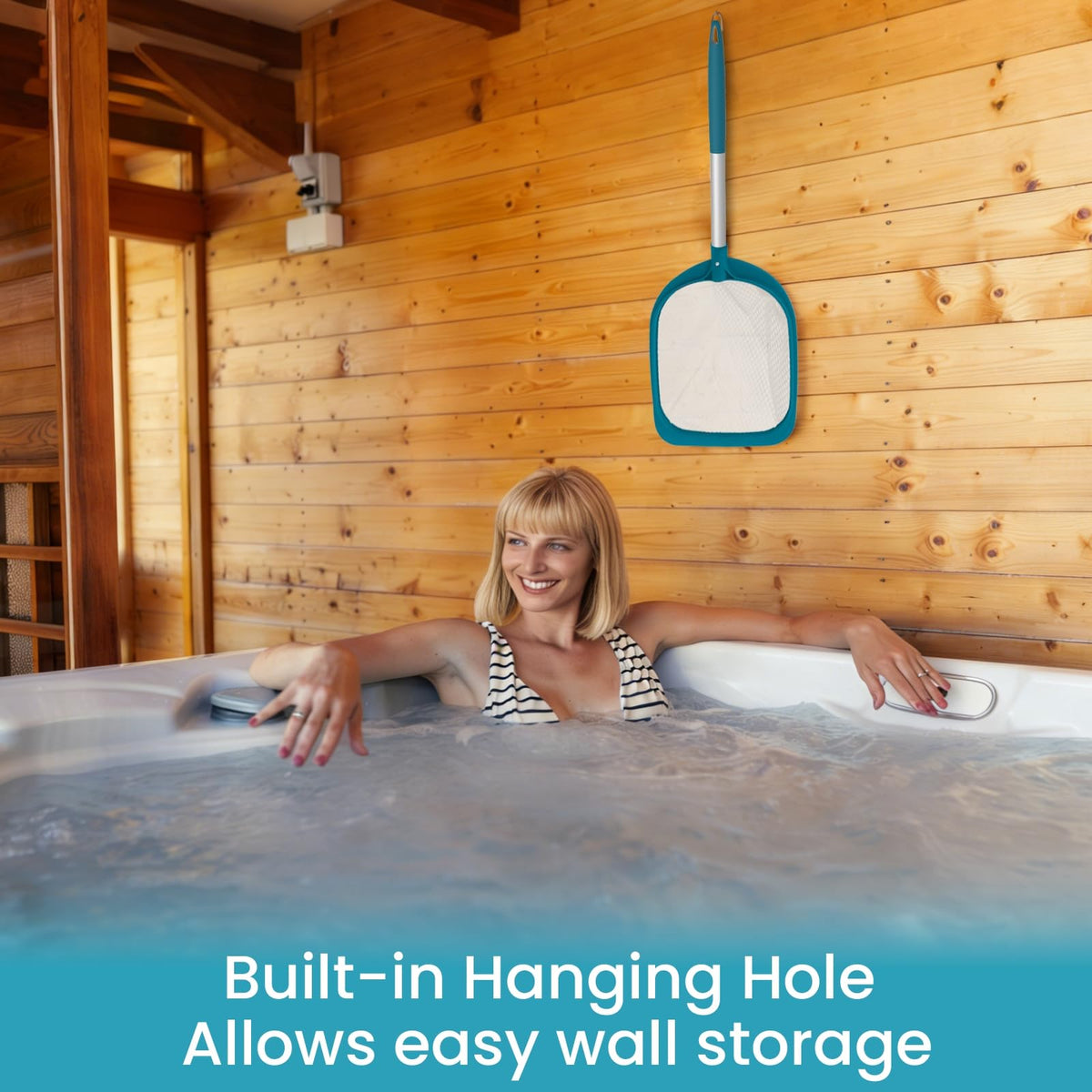 POOLWHALE built-in hanging hole for easy wall storage