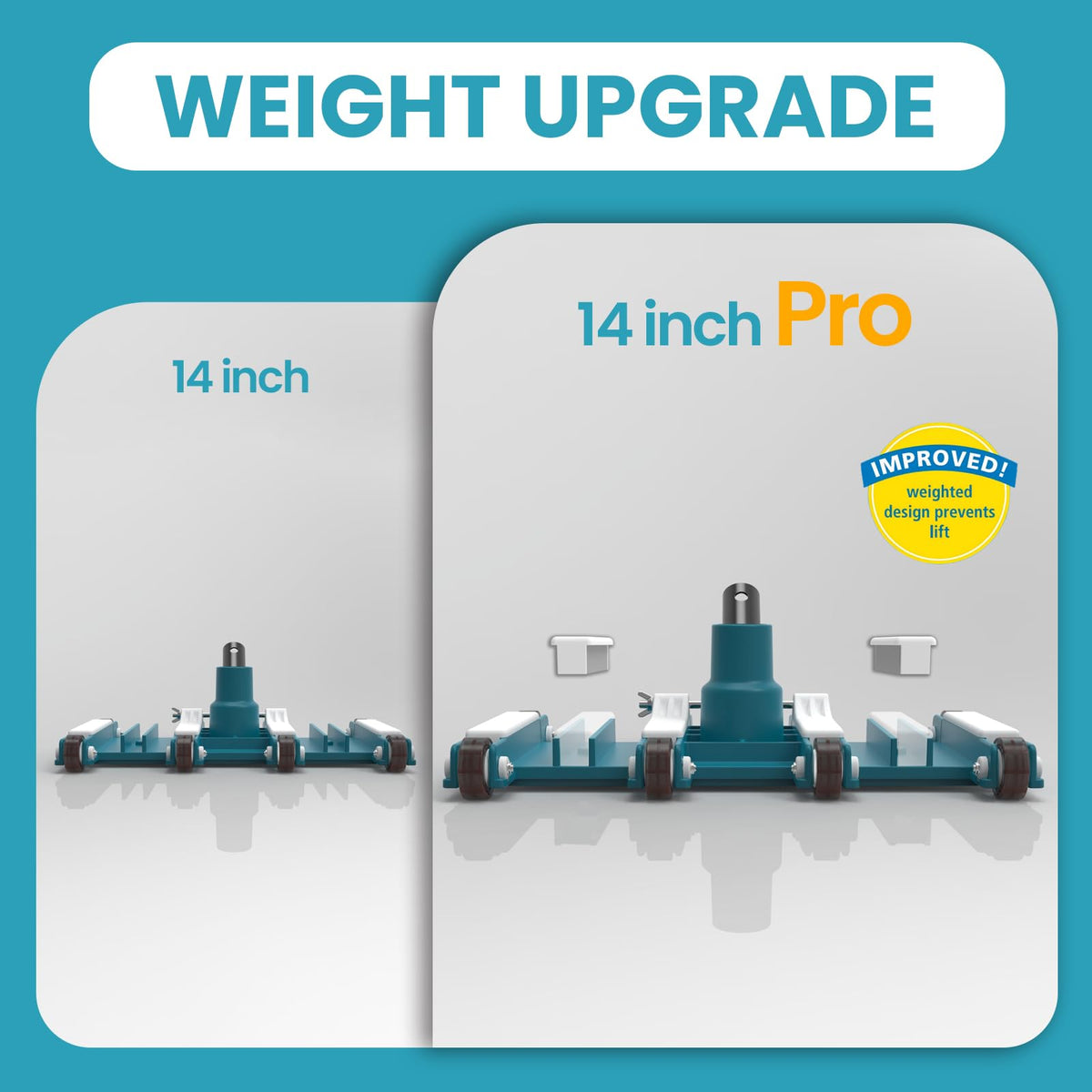 POOLWHALE weighted manual vacuum head for bottom cleaning