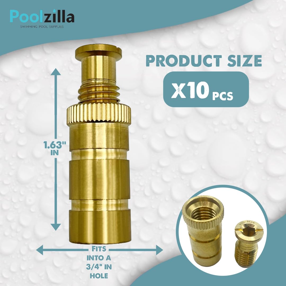 Poolzilla brass anchor fits into 3-4 inch hole for universal compatibility