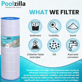 Poolzilla easy-clean-maintenance cartridge minimizes downtime during pool season.