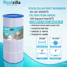 Poolzilla filter compatible with Pentair CCRP100 delivers consistent filtration.