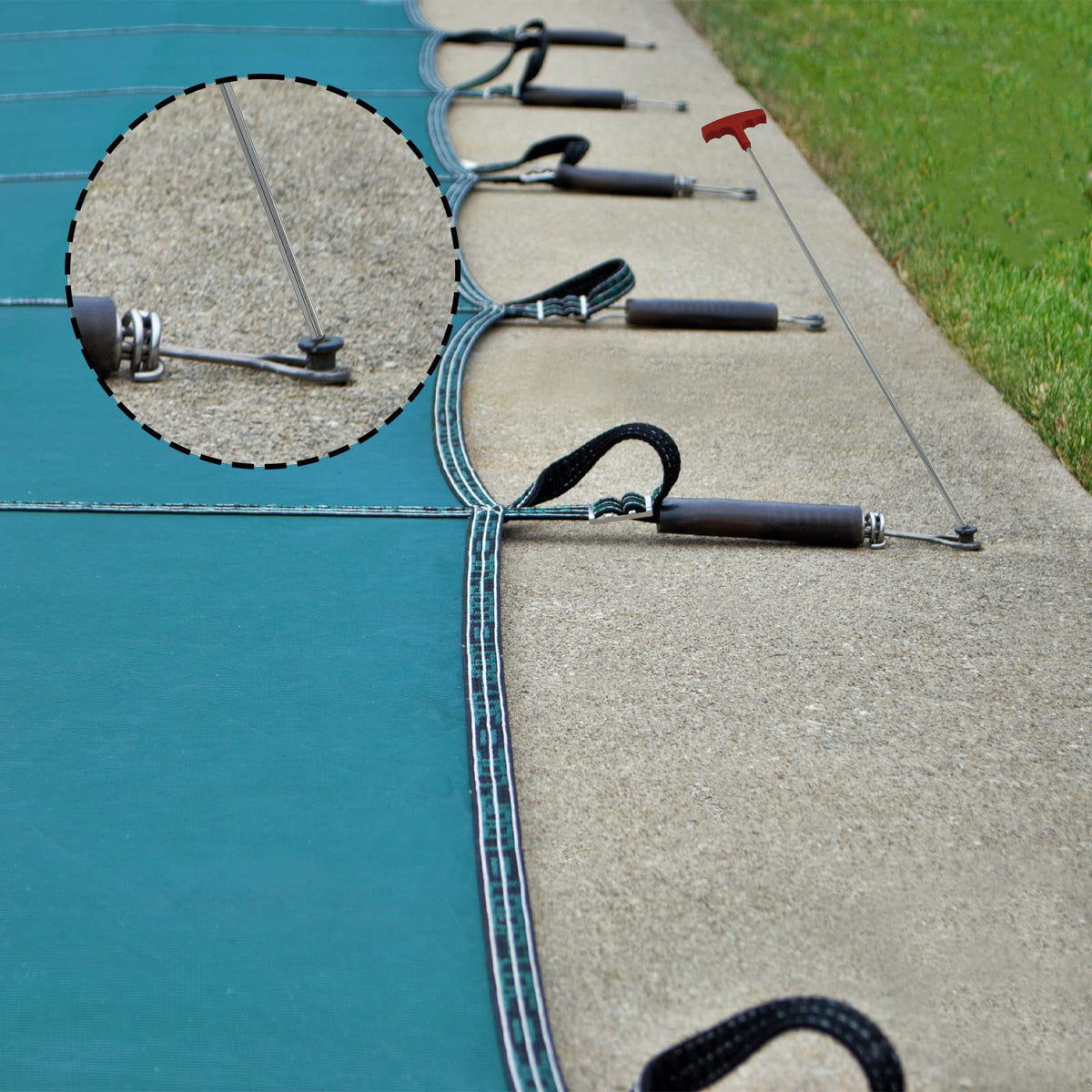 Poolzilla pool-deck maintenance tool helps keep anchors in good condition.