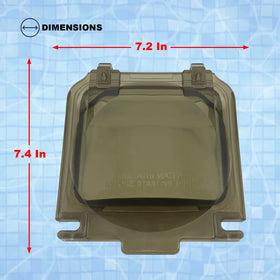 Close-up shows Poolzilla secure locking mechanism ready for a tool-free fit.