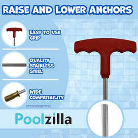 Poolzilla stainless steel hex key delivers durable performance across seasons.