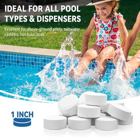 PooolWavify 1-inch tablet UV stable for outdoor pool protection