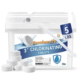 PooolWavify 3-inch chlorine tablet packaging for reliable sanitization