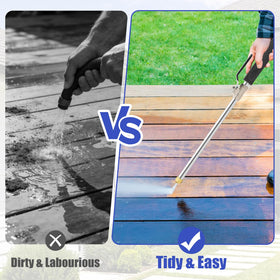 POOPLE aluminum spray wand is lightweight yet sturdy for extended cleaning.