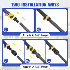 POOPLE solid brass connector resists corrosion for long-lasting durability.