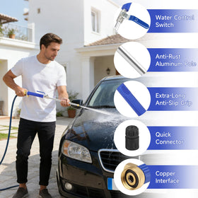 POOPLE patio and car-washing wand enables quick outdoor cleaning