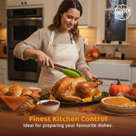 Popco tongs 9-inch usage suited for precise flipping and tossing.