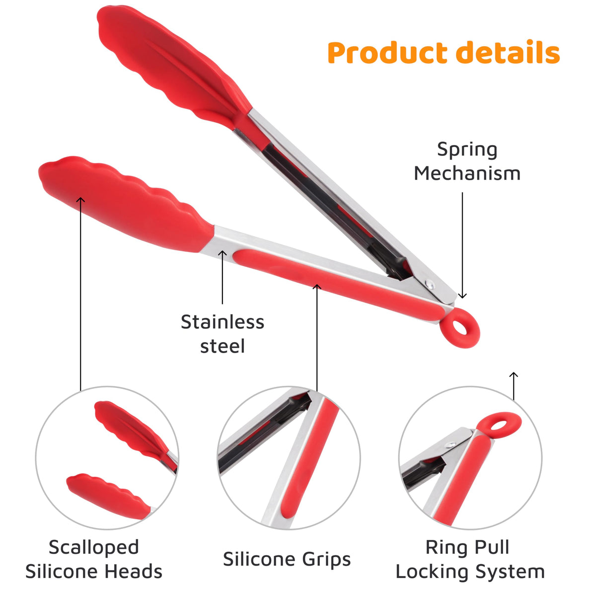 Popco tongs dishwasher-safe for quick cleanup after meals.