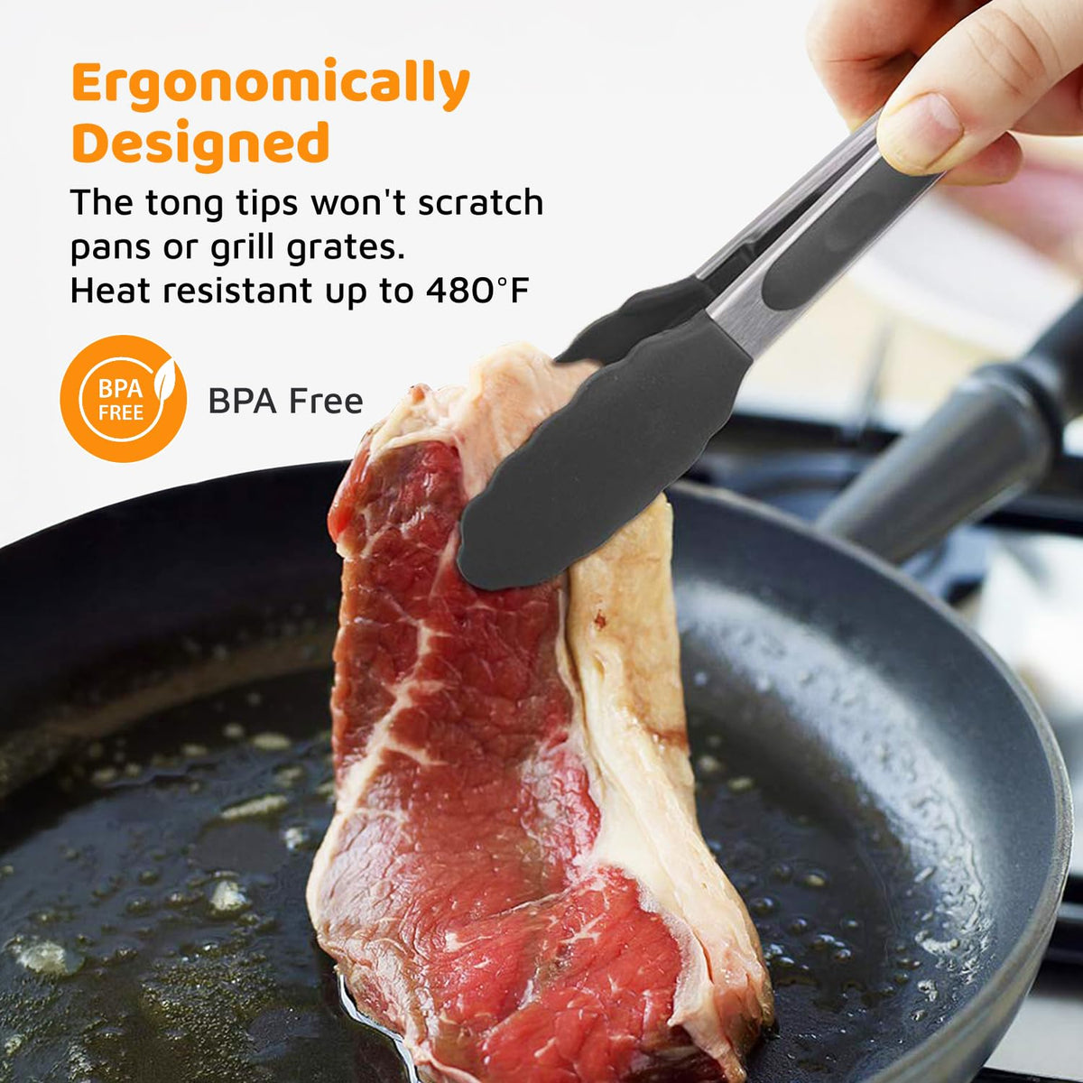 POPCO dishwasher-safe tongs simplify cleanup after cooking