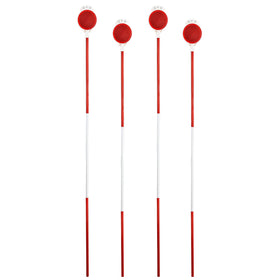 PoPoHoser drive markers at night show clear double-sided reflectors for safer navigation.
