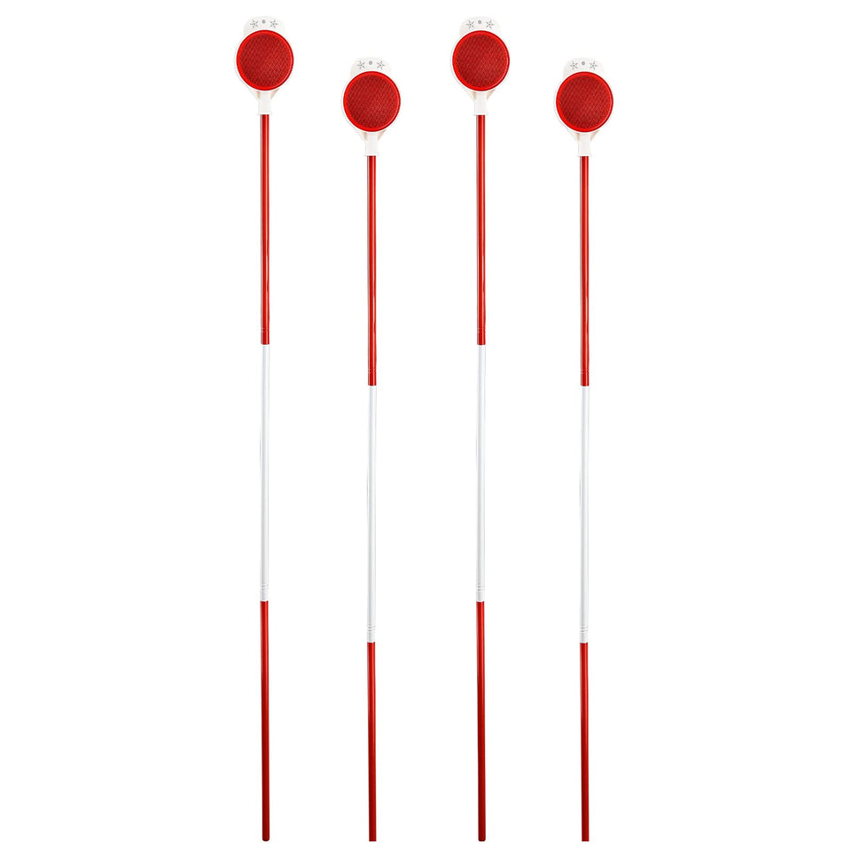 PoPoHoser drive markers at night show clear double-sided reflectors for safer navigation.