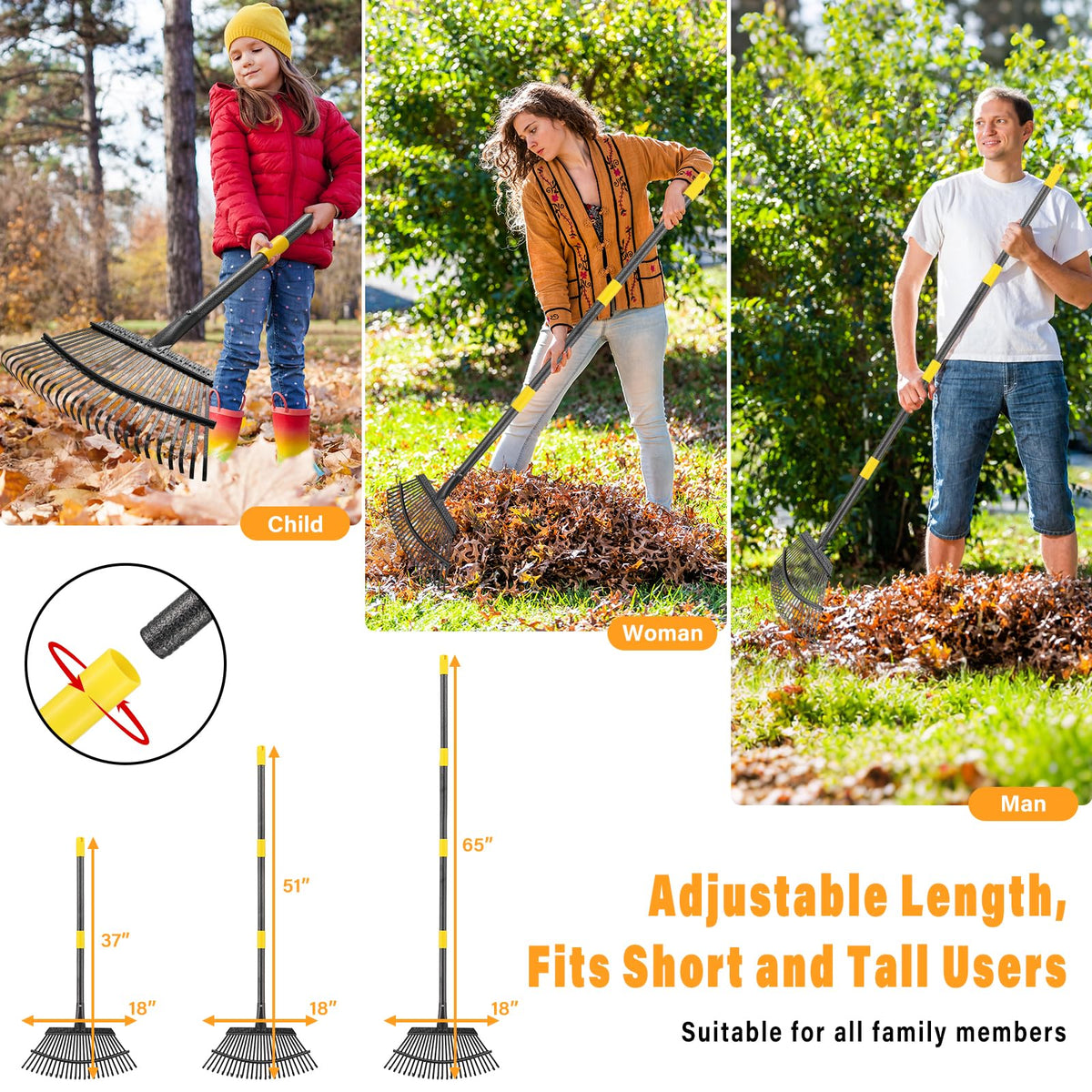 PoPoHoser durable-steel-rake-head resists rust for year-round use