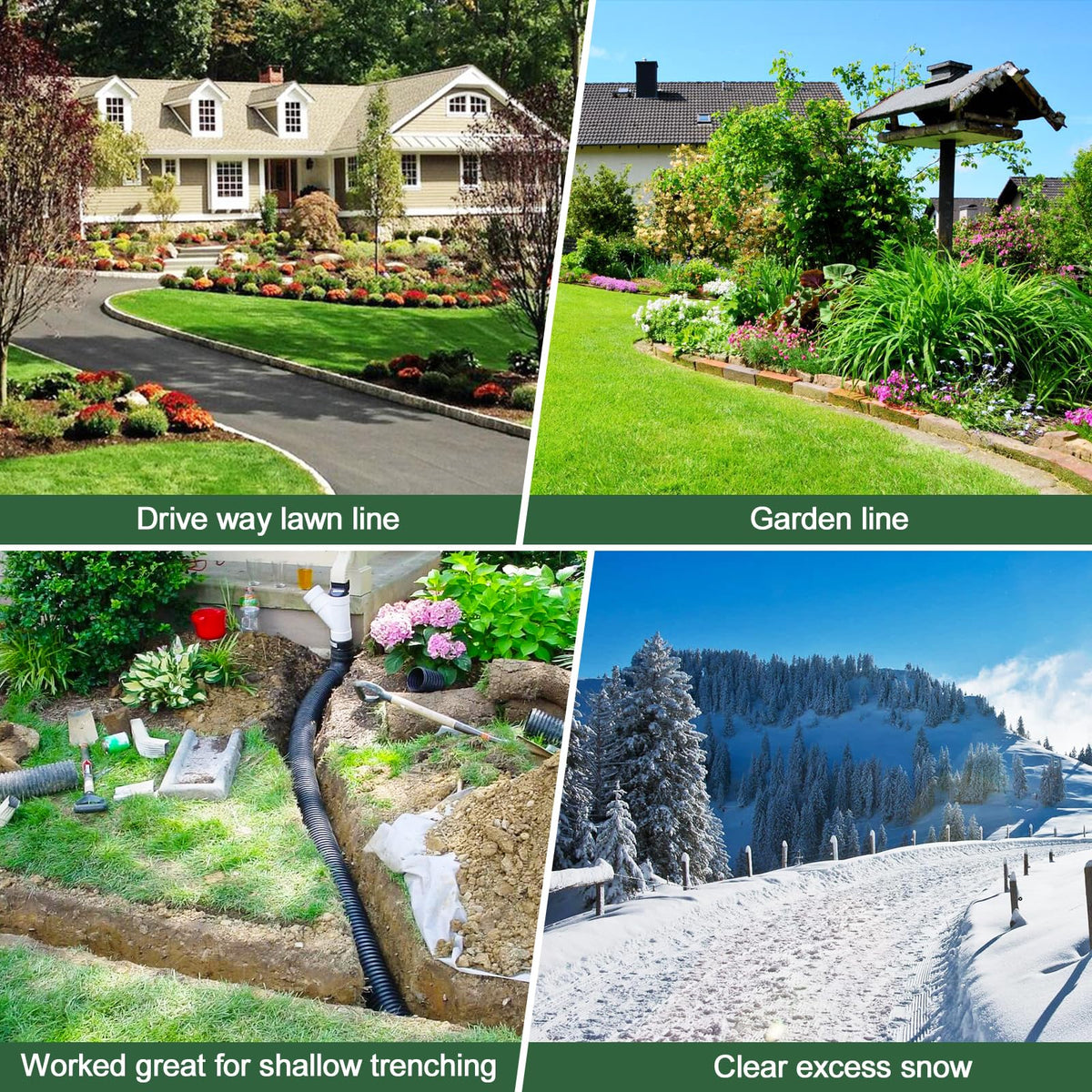 PoPoHoser Edger helps maintain clean borders around gardens and flower beds.