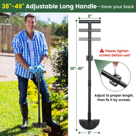 PoPoHoser Edger's wide footplate helps you apply leverage for deeper cuts.