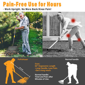 PoPoHoser ergonomic-5ft-handle reduces back strain during sessions