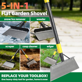 PoPoHoser floor scraper with extended handle for comfort during cleaning