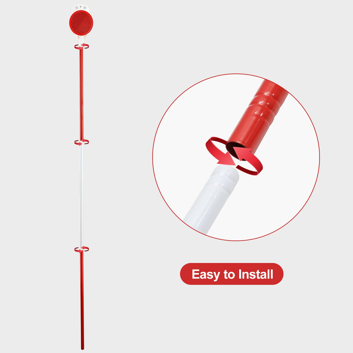 PoPoHoser stake design works in hard soil with drill-ready installation.