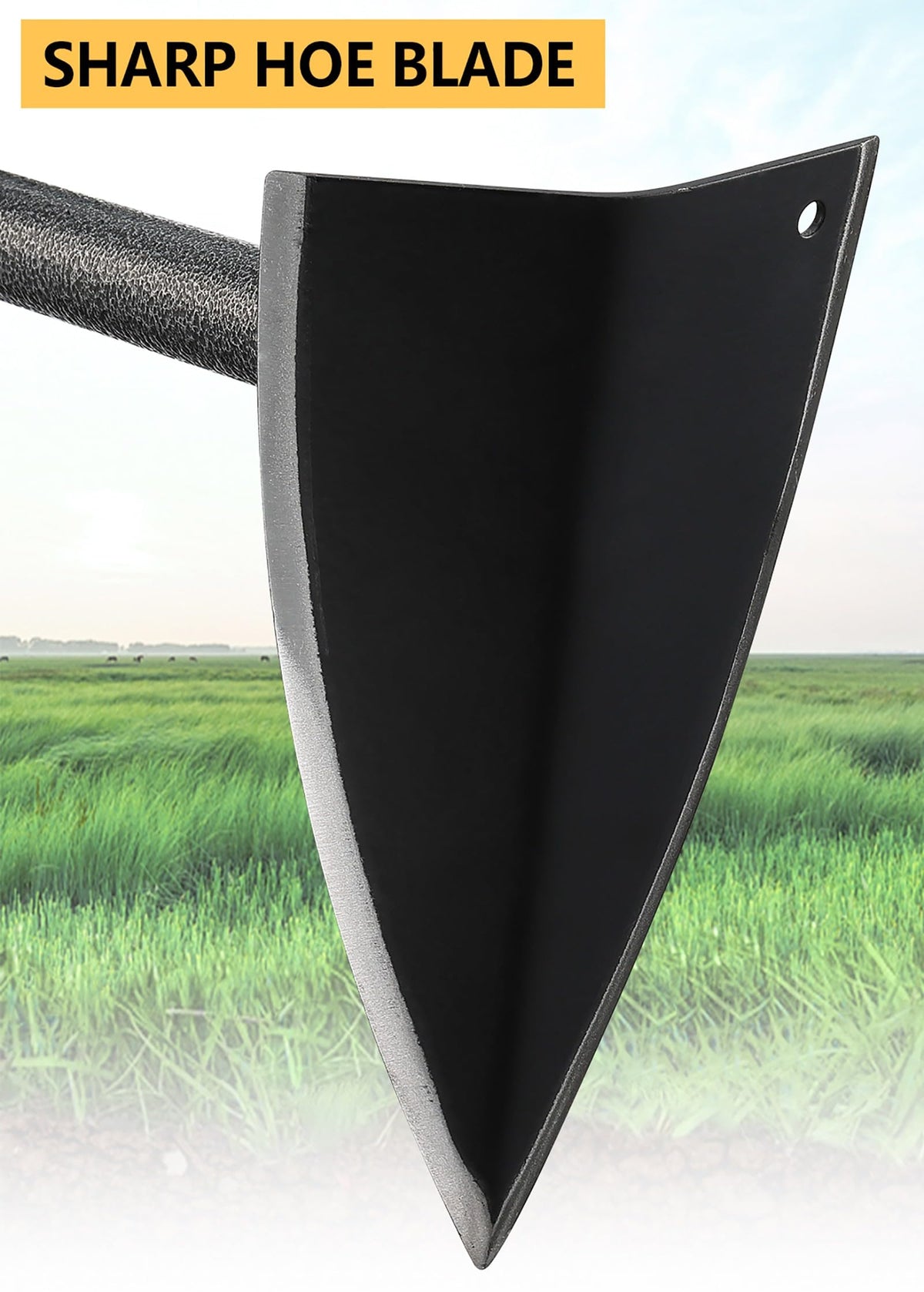 PoPoHoser stainless steel head for durable weed removal.