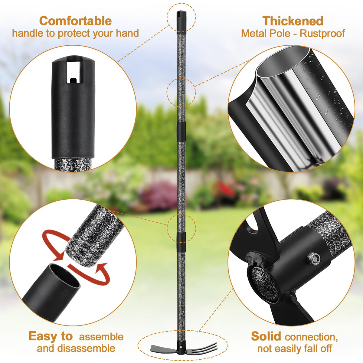 PoPoHoser textured grip provides secure, comfortable control.