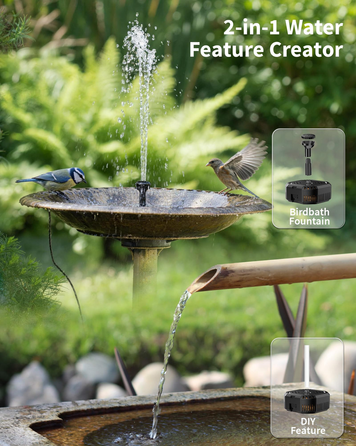 POPOSOAP PVC tubing enables DIY waterfalls and streams.