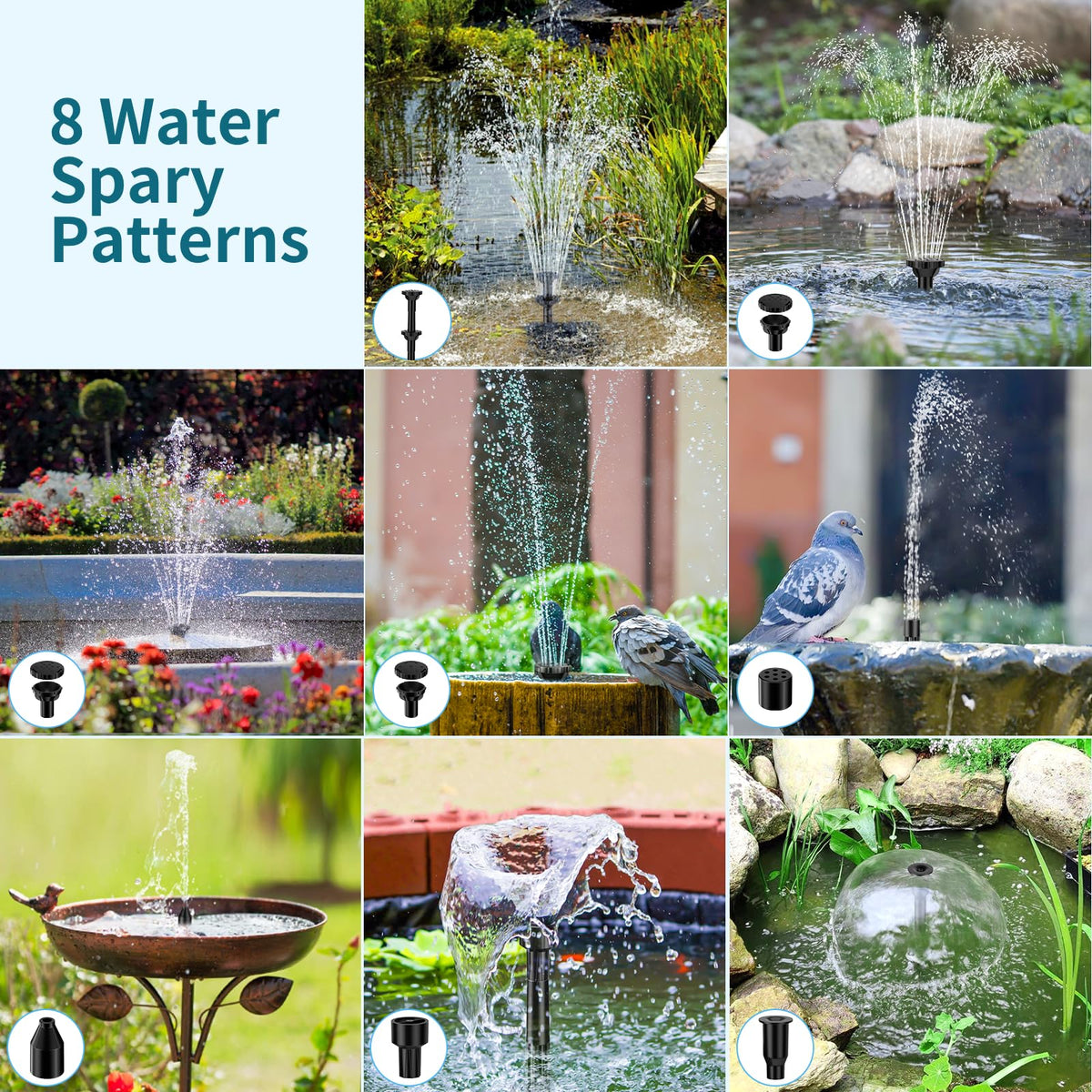 POPOSOAP eight-nozzle set enables customizable water features