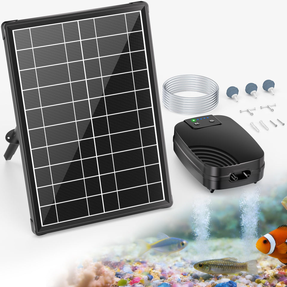 POPOSOAP 8W solar pond aerator compact pump for easy outdoor setup and oxygenation