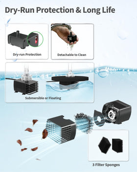 POPOSOAP 8W solar pump eight nozzles offer versatile spray patterns