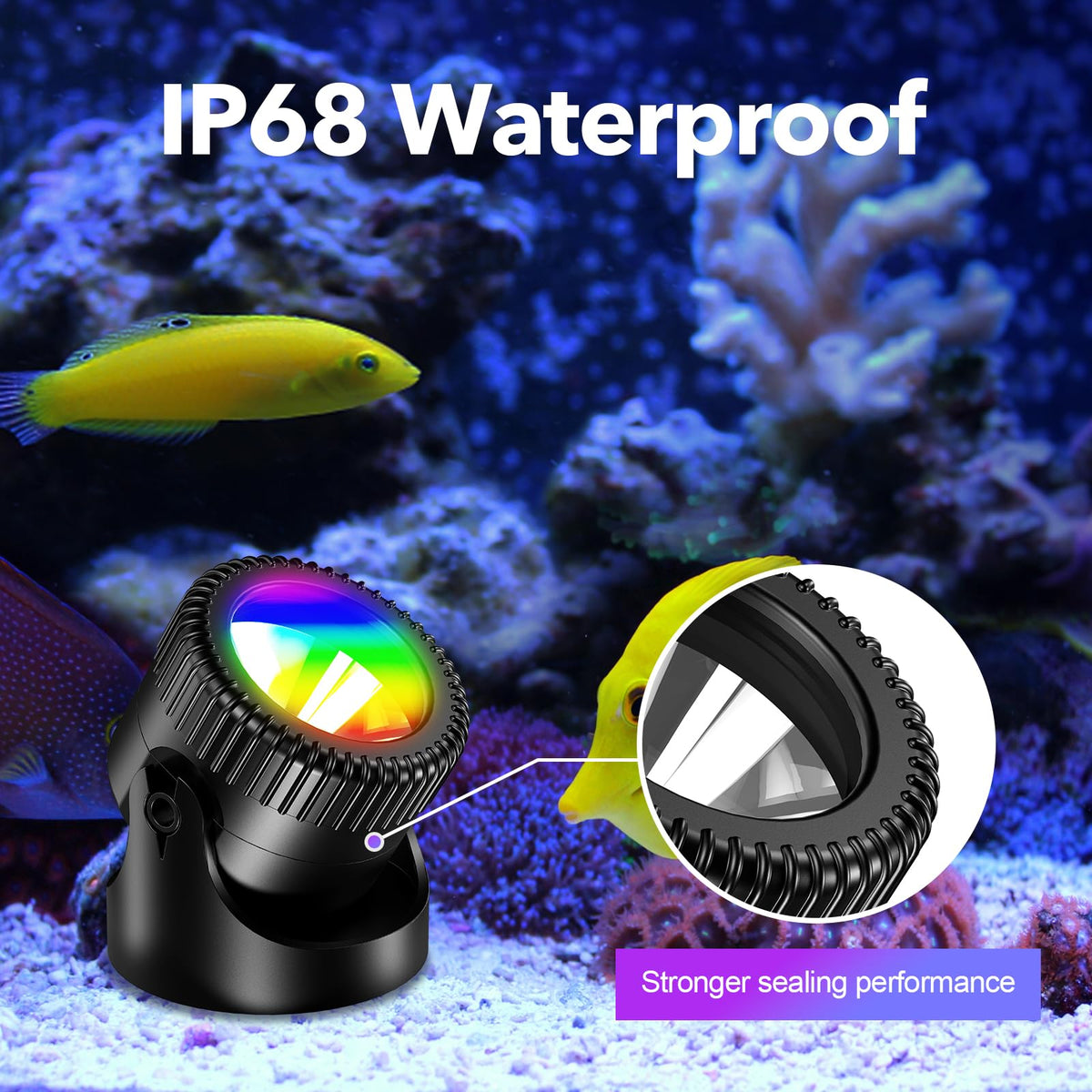 POPOSOAP LED beads deliver bright, penetrating light for water features.