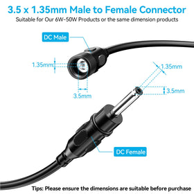 POPOSOAP easy-install extension cord for fast, cut-free setup.