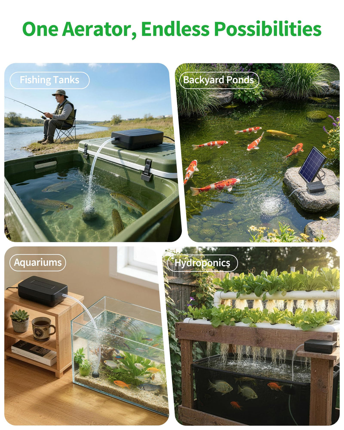 POPOSOAP suitable for hydroponics and fish tanks providing reliable aeration.