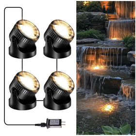 POPOSOAP Pond Lights 4in1 warm white illuminate ponds with energy-efficient glow.