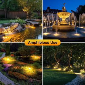 POPOSOAP fountain-light versatility enhances waterfall and landscape lighting