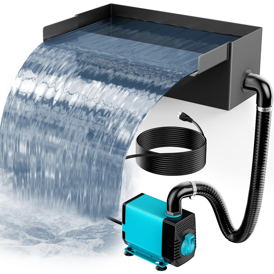 POPOSOAP pond waterfall box in stainless steel for durable outdoor use